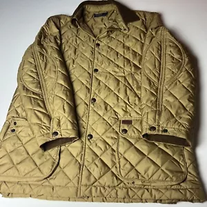 Vintage Polo Ralph Lauren Quilted Jacket Old Money Style Beige Corduroy size L - Picture 1 of 11