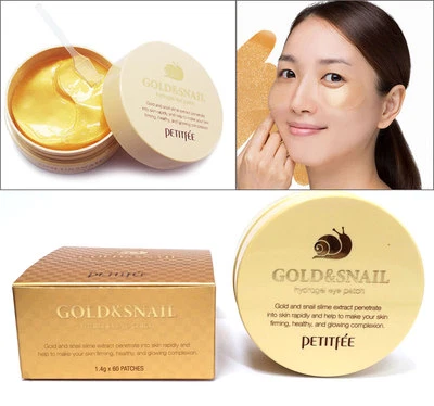 [PETITFEE]Gold & Snail Hydro Gel Eye Patch 60 pcs(30pairs)/dark circles,wrinkles - Image 1 of 4