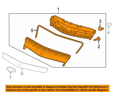 Rejilla deportiva Chevrolet GM OEM 12-15 Captiva 20789497 Foto 1 de 2