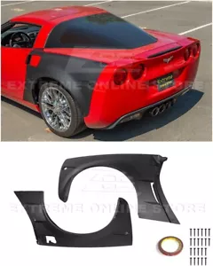 For 05-13 Corvette C6 | ZR1 Style Matte Black Rear Side Wide Body Fender Pair - Bild 1 von 17