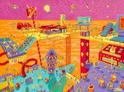 Оригинальная картина Ian Young лекарственный клей лак для волос лак для ногтей резиновый цемент газ - Изображение 1 из 4