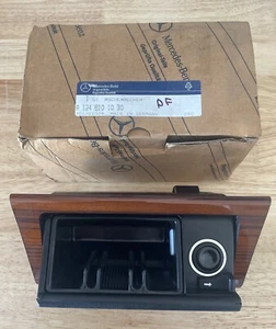 NEW 87-95 GENUINE Mercedes 300 Series Wood Ashtray Cover Assembly A1248101030 - Picture 1 of 8