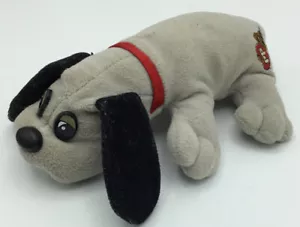 Tonka Pound Puppies Black Gray Plush Stuffed Dog 8” Pup 1986 Vintage Toy - Picture 1 of 5