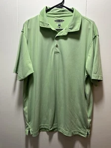 Pebble Beach Performance Men's Green Polo Golf Shirt Size Large Short Sleeve - Picture 1 of 5