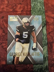 2022 Wild Card MATTE - X-Plode Black - Purple X #MXP-17 George Karlaftis (RC) - Picture 1 of 2