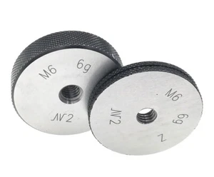 ISO Metric Thread Ring Gage M6 X 1.0 6g Threaded Ring Gauges GO And NOGO M6X1 - Picture 1 of 5