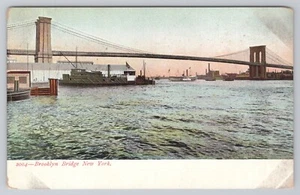 Brooklyn Bridge East River New York City New York Postcard - Picture 1 of 2