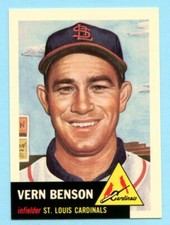 1953 Topps Archives #205 Vern Benson - St. Louis Cardinals