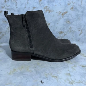 Jessica Simpson Womens Sz 7M Shoes Gray Black Suede Comfort Fashion Ankle Boots - Picture 1 of 12