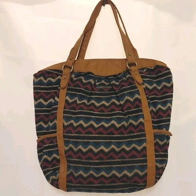 Bolso de Mano O'Neill Lucy Loo Cartera Lona Recubierta Suroeste Imitación Cuero Borde  Foto 1 de 4