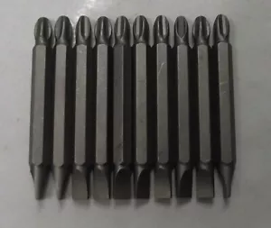 Bosch 2610000851 #3 Phillips Ribbed #10-12 Slotted x 2-1/2" Screw Bit Tips 10pcs - Picture 1 of 1
