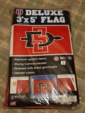 SDSU AZTECS PREMIUM FLAG LARGE DELUXE 3'X5' SAN DIEGO STATE UNIVERSITY BANNER Cover