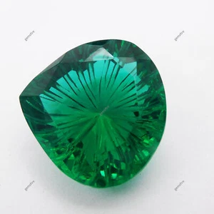 44,20 ct grüner Quarz natürlicher loser Edelstein im Birnenschliff ZERTIFIZIERT für Anhänger - Bild 1 von 14