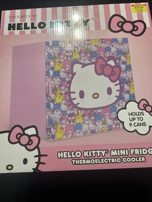 Hello Kitty 9 Can Mini Fridge NEW - Image 1 of 4
