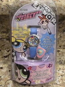 Powerpuff Girls Mirror Face Analog Watch Adjustable Strap Charm VTG 2000 NEW  - Picture 1 of 6