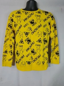 Pikachu Pokémon Sweater Boys Size XL AOP Yellow Long Sleeve Pullover - Picture 1 of 9