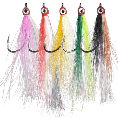10 PCS Clouser Minnow Fishing Flies Saltwater Fly Lures for Bass Striper - Image 1 of 4