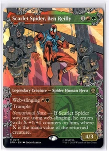 Scarlet Spider, Ben Reilly (Borderless) 214 MTG Marvel's Spider-Man Non-Foil NM/ - Picture 1 of 2