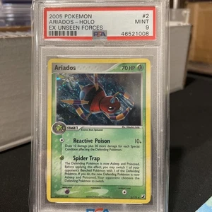 Pokemon PSA 9 Mint EX Unseen Forces Reverse Holo Ariados 2/115 - Picture 1 of 2