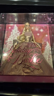Muñeca Barbie Holiday 2009 50 aniversario hermoso vestido rosa rubio #N6556 nueva en caja Foto 1 de 2