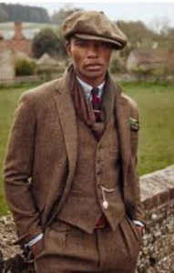 Polo Ralph Lauren Glen Plaid Houndstooth Estate Gents Hat Tweed Cabbie Newsboy S - Picture 1 of 7