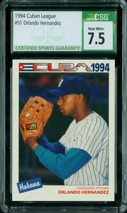 1994 CUBAN LEAGUE # 51 ORLANDO HERNANDEZ RC CGS 7.5 1 OF 5000 PRINTED * - Picture 1 of 4