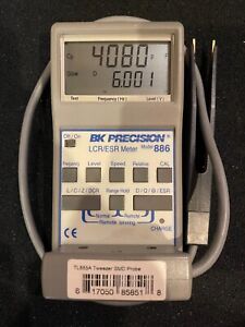 🔥BK Precision 886 High Accuracy LCR/ESR Meter  w/Tweezer Probe ~ Good Condition