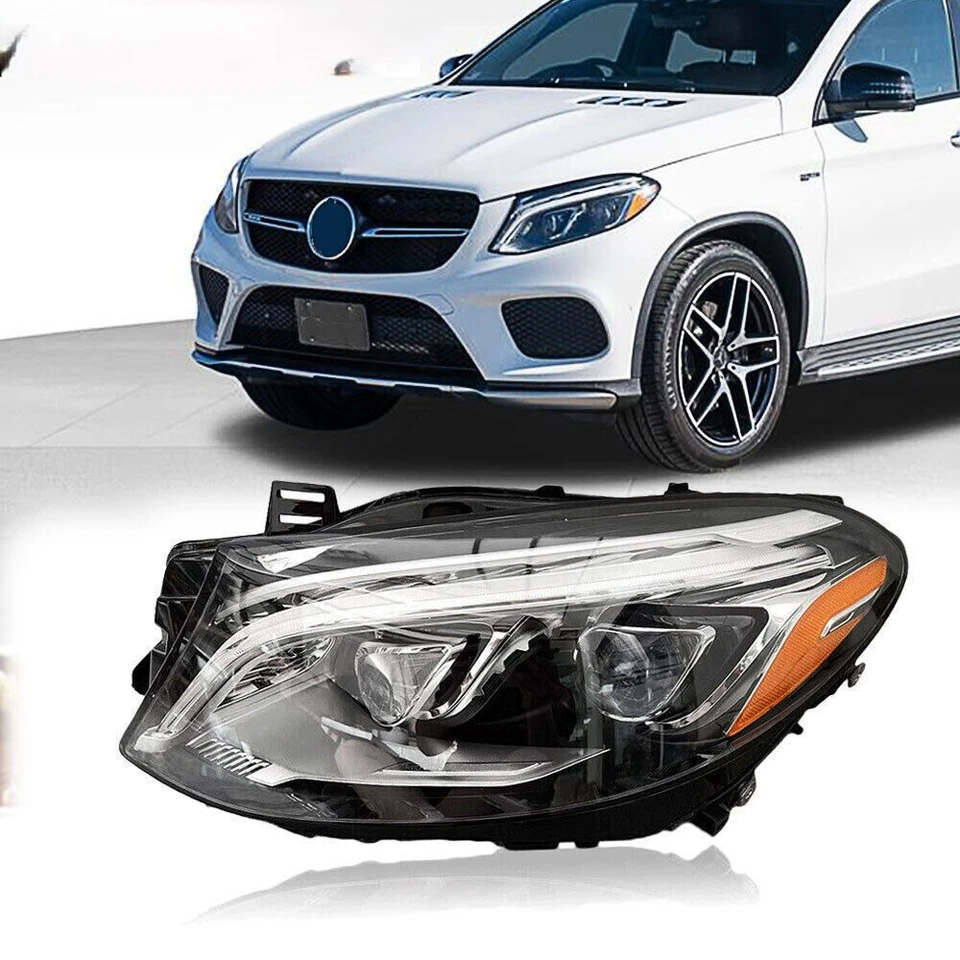 Faro delantero izquierdo lado del conductor 2015-2018 para Mercedes-Benz GLE LED especificaciones de EE. UU. Foto 1 de 4