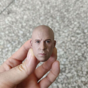 1:6 Male Head Sculpt Vin Diesel Dominic Treto Carved For 12" Action Figure Body