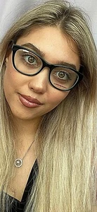 New Mikli by ALAIN MIKLI 53mm Black Cat Eye Women's Eyeglasses Frame T5 - Picture 1 of 12