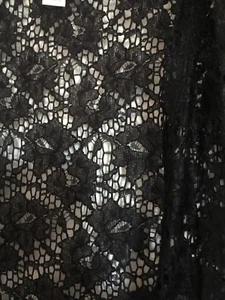 GRANDE LuLaRoe CHALECO DE ENCAJE ALEGRE - FLORES NEGRAS SÓLIDAS cárdigan de nailon capas NUEVO CON ETIQUETAS L - Imagen 1 de 4