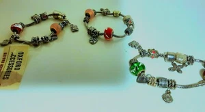  Charm Bracelets jewelry magnetic clasps New Lot of 3 - Picture 1 of 12