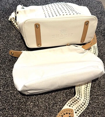 Sharif Legacy white Leather City Hand Bag Purse NEW 90s shoulder bag - Image 1 of 4