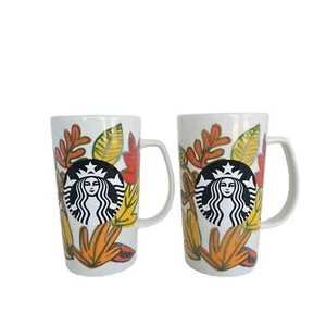 Starbucks 2016 Fall Leaves Ceramic 16 oz Mug - Picture 1 of 6