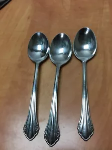 Oneida 1881 Rogers BITTERSWEET REPOSE 6-3/4" Stainless Oval Soup Spoons Lot of 3 - Picture 1 of 3