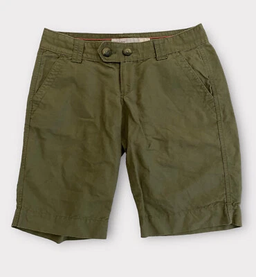 Pantalones cortos para mujer Old Navy talla 0 mezcla de lino chinos tiro bajo verde oliva Mumsy Foto 1 de 3