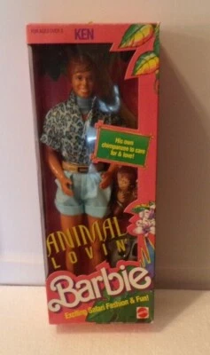 MIRAR 1988 1351 MUÑECA MATTEL ANIMAL LOVIN KEN SU PROPIO CHIMPANCÉ PARA AMAR NUEVO    Foto 1 de 2