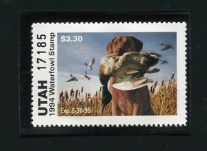 Utah 9 Retriever Waterfowl State Duck Hunting Stamp MNH - Picture 1 of 4