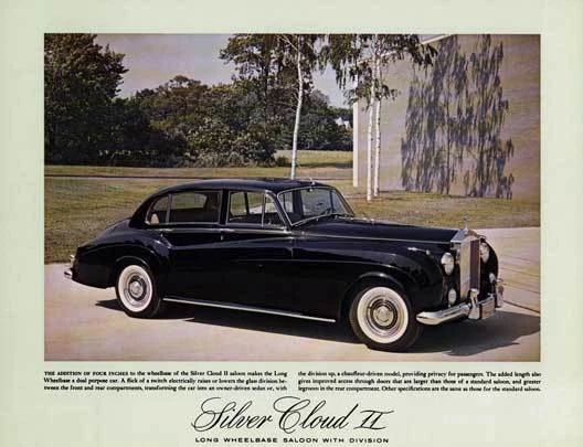 Rolls Royce c1960 - Rolls Royce Silver Cloud II Long Wheelbase Saloon with Divis - Image 1 of 1