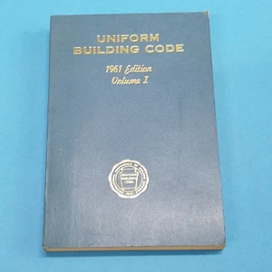 Vintage Book UNIFORM BUILDING CODE Vol. I 1961 Authorized Edition, 3rd Printing - Imagen 1 de 6