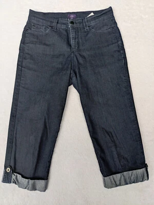 NYDJ Slimming Fit LYRIS CROP Lightweight womens 10 Blue Jeans M10D84T Dark Wash - Image 1 of 4