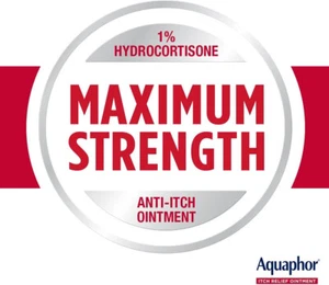 Itch Relief Ointment, Maximum Strength 1% Hydrocortisone Relieves Itch Aquaphor - Picture 1 of 7