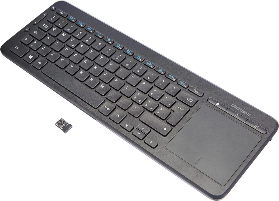 Microsoft Wireless All In One Media Keyboard with Touchpad Italian QWERTY Layout - Image 1 of 4