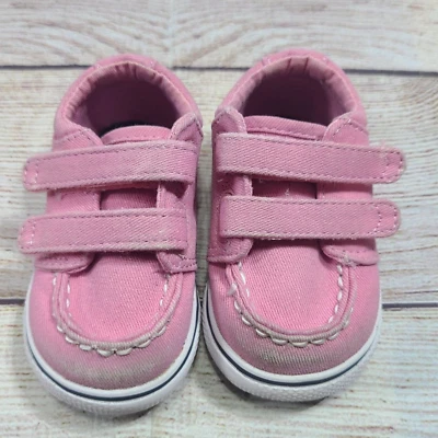 Детская кроватка Sperry верхний сидер обувь размер 2 М розовый холст крюк и петля недостаток - Изображение 1 из 4