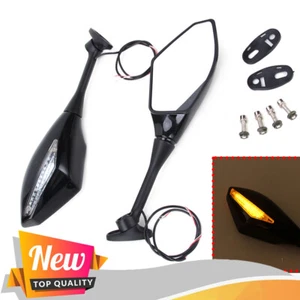 Espejos retrovisores integrados intermitente luz LED para Honda CBR500R 2012-2017 2013 2014 - Imagen 1 de 12