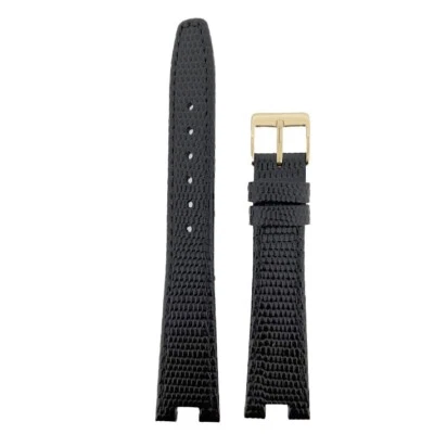 Watch Strap fits Gucci 4500M 18mm Leather Black Brown with Center Cut - Image 1 of 4