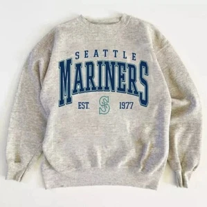 Vintage Seattle Mariners Sweatshirt, Seattle Baseball Unisex Men Women Retro - Picture 1 of 3