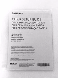 Samsung QUICK SETUP GUIDE Odyssey Gaming Monitor Manual S24AG30 & S27” NEW - Picture 1 of 5