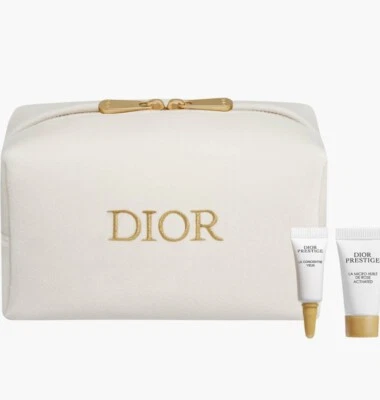 Juego de 3 bolsas de cosméticos de maquillaje Christian Dior Bone Gold💕 Foto 1 de 4