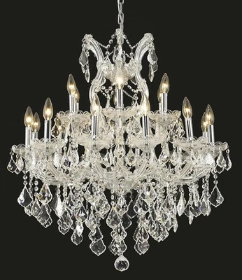 Palace Maria Theresa 13 light Crystal Chandelier Home light - Chrome 27x28 - Image 1 of 2